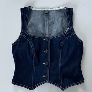 wild fable Indigo Denim Corset Vest , size XXS extra extra small